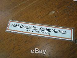 Vintage AMF Hand Stitch Industrial Sewing Machine & Table, Leather Glove Factory