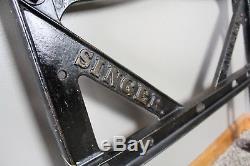 Vintage Cast Iron Singer Sewing Machine Legs Industrial Repurpose Drafting Table