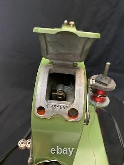 Vintage ELNA Grass Hopper 500970 Portable Sewing Machine Green Swiss