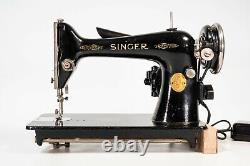 Vintage Early 1931 Singer 66 Sewing Machine Foot Pedal & Attachments Industrial