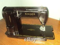 Vintage Heavy Duty Industrial Black SINGER 301 Sewing Machine Works Looks Great