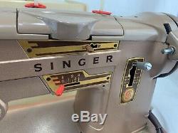 Vintage Heavy Duty Singer Model 328K Sewing Machine Leather Upholstery Denim