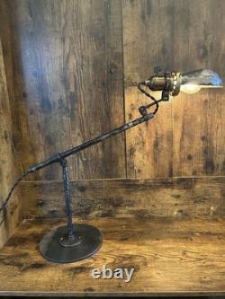 Vintage Industrial Sewing Machine Lamp Singer Light Cast Iron Steel