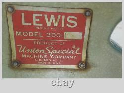 Vintage Industrial Sewing Machine Lewis model 200-1