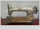 Vintage Industrial Sewing Machine Singer 31-15 Grey, one needle, -Leather