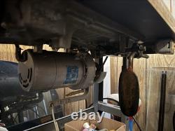 Vintage Industrial Sewing Machine Singer one needle with table platform