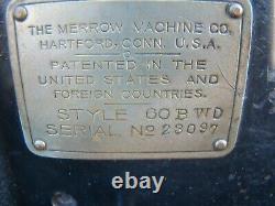 Vintage MERROW 60 BWD Industrial Sewing Machine Head ONLY