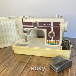 Vintage Necchi 522 Sewing Machine Heavy Duty Semi Industrial Straight Zig Zag