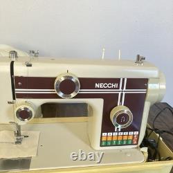 Vintage Necchi 522 Sewing Machine Heavy Duty Semi Industrial Straight Zig Zag