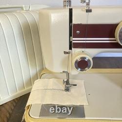 Vintage Necchi 522 Sewing Machine Heavy Duty Semi Industrial Straight Zig Zag