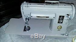 Vintage SINGER Model 301A Heavy Duty Industrial Sewing Machine With Case & Manual
