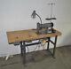 Vintage Singer 107G1 Zig Zag Heavy Duty Industrial Sewing Machine & Table Setup