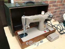 Vintage Singer 201, 201K Aluminium Body Semi-Industrial electric sewing machine