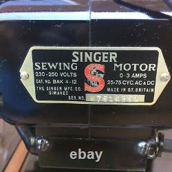 Vintage Singer 201, 201K MK2 Aluminium Body Semi-Industrial electric Machine