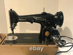 Vintage Singer 201 Semi-Industrial electric sewing machine