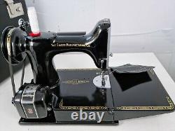 Vintage Singer 221k Featherweight Electric Sewing Machine, Fully Serviced