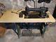 Vintage Singer 241-12 High Speed Industrial Sewing Machine with Table & Motor