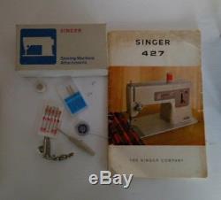 Vintage Singer 427 Heavy Duty Electric Sewing Machine semi industrial zigzag