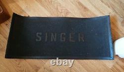 Vintage Singer Sewing Machine 99k Ek057558 Hand Crank Crocodile Skin Case Extras