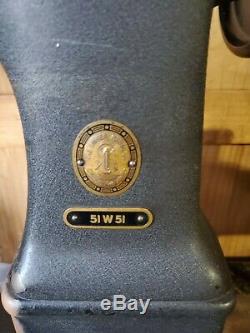 Vintage industrial Singer 51W51 post bed sewing machine