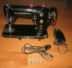 Vtg Singer 306K Sewing Machine Heavy Duty Industrial Pedal Nice 1950s 60s Rare