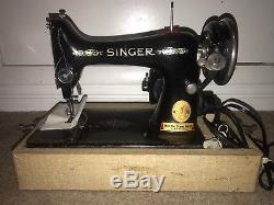 Working Heavy Duty Industrial Strength Singer 66-16 Sewing Machine Amazing