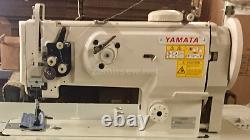 Yamata-1541S-Single-Needle-Walking-Foot-Sewing-Machine-w-Table-Servo-Motor-NEW