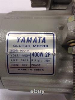 Yamata DOL12H 400W 2P Industrial Sewing Machine Clutch Motor, WORKING FREE SHIP